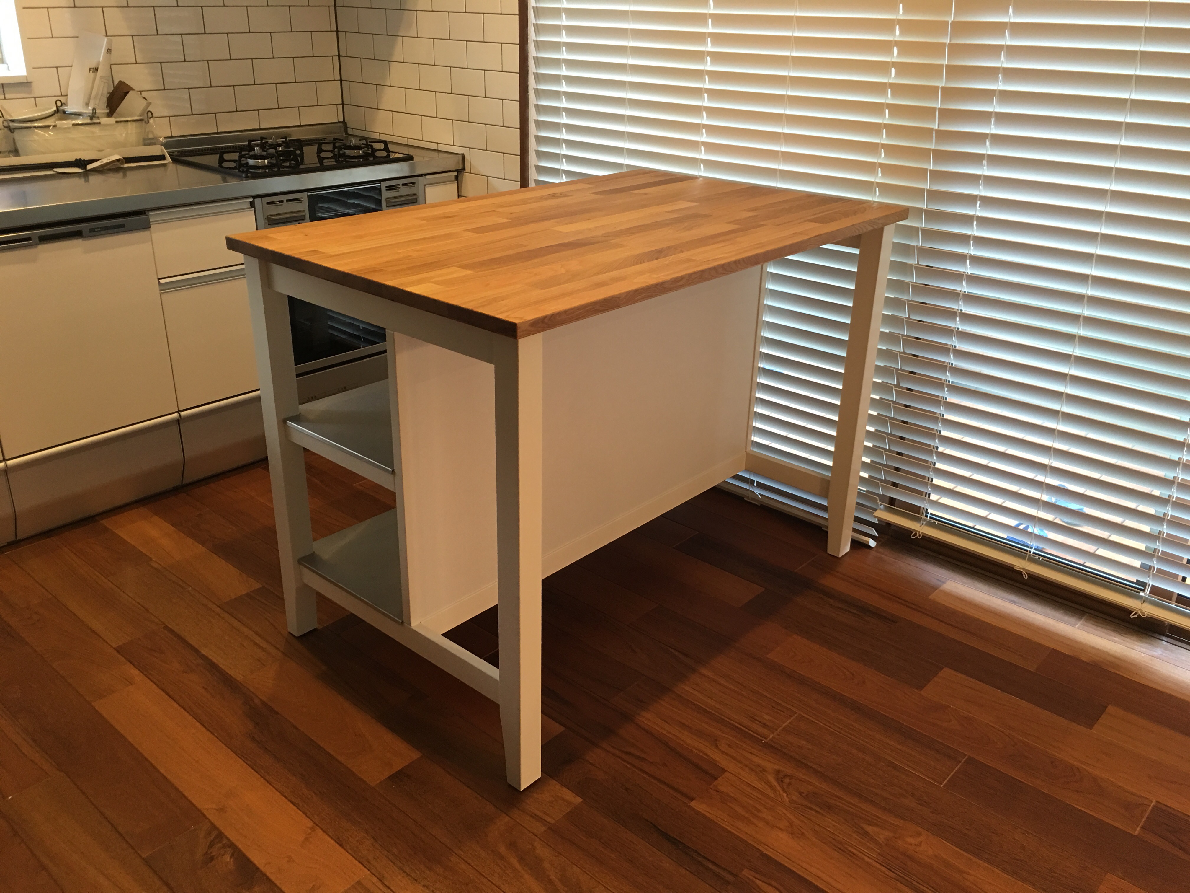 ファッション IKEA イケア 木製テーブル アイランドキッチンカウンター ...